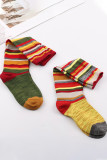 Multicolor Striped Holiday Long Length Socking MOQ 3pcs
