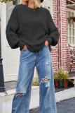 Plain Knitting Pullover Sweater