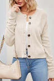 Front Open Button Knitting Cardigan