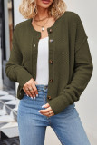 Front Open Button Knitting Cardigan