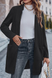 Open Front Pockets Long Coat