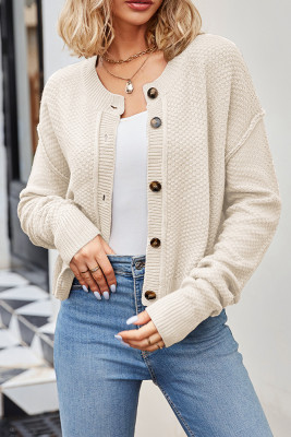 Front Open Button Knitting Cardigan