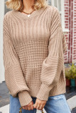 Plain Knitting Pullover Sweater