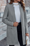 Open Front Pockets Long Coat