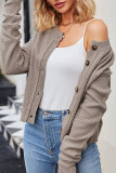 Front Open Button Knitting Cardigan