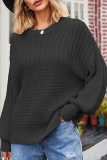Plain Knitting Pullover Sweater
