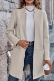 Open Front Pockets Long Coat