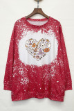 Halloween Bleached Print Plus Size Top