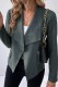 Plain Suede Lapelle Collar Open Bazer Jacket