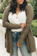 Green Crochet Lace Sleeve Plus Size Cardigan