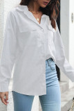 Plain Button Up Pockets Shirt
