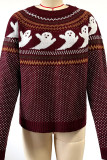 Halloween Ghost Knitting Pullover Sweater