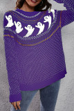 Halloween Ghost Knitting Pullover Sweater