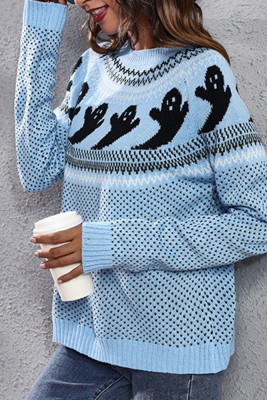 Halloween Ghost Knitting Pullover Sweater
