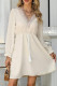 V Neck Puff Sleeves Mini Dress