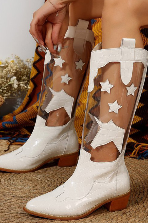 Transparent PVC Star Boots