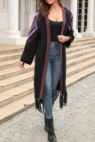 Front Open Tassle Long Knitting Cardigan