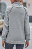 Funnel Neck Stitching Outside Sweatshirt