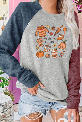 Hello Autumn Thanksgiving Long Sleeves Top