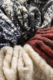 Plaid Knit Fringe Scarf MOQ 3pcs