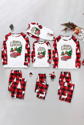 Christmas Family Match Plaid Pajamas Set