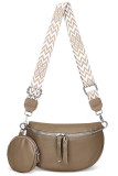 Zipper Leather Crossbody Bag