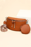 Zipper Leather Crossbody Bag
