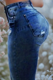 High Waist Ripped Skinny Jeans