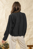 Plain Open Zipper Snap Button Jacket