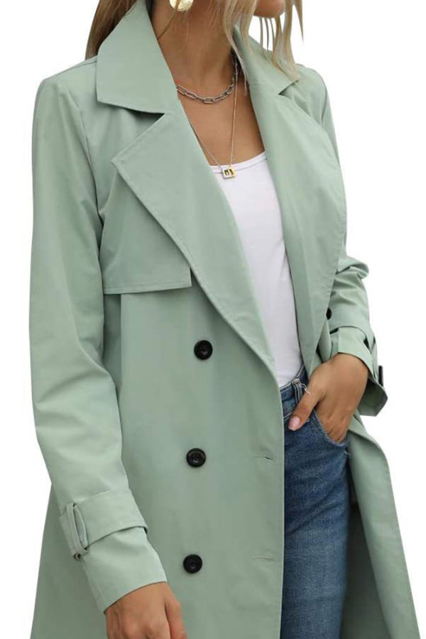 Lapel Button Up Tie Waist Coat