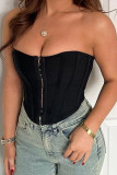 Plain Strapless Bustier
