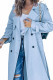 Button Up Lapel Long Coat