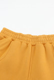 Yellow Half Zip Sweatshirt and Sweatpants Sports Set