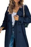 Button Up Lapel Long Coat