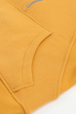 Yellow Half Zip Sweatshirt and Sweatpants Sports Set