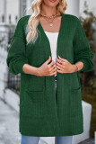 Front Open Cable Knit Cardigan