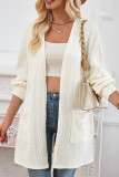 Front Open Cable Knit Cardigan