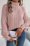 Turtleneck Cable Knitting Sweater