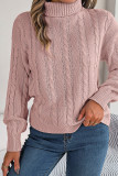 Turtleneck Cable Knitting Sweater