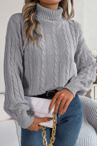 Turtleneck Cable Knitting Sweater