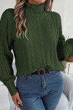Turtleneck Cable Knitting Sweater