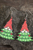 Santa Christmas Tree Wooden Earrings MOQ 5pcs