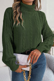 Turtleneck Cable Knitting Sweater