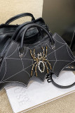 Spider Rhinestone PU Leather Bag