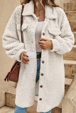 Plain Button Up Sherpa Jacket