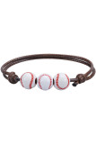 Baseball Beads Pendant Cord Bracelet MOQ 5pcs