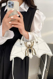 Spider Rhinestone PU Leather Bag