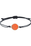 Baseball Metal Pendant Cord Bracelet MOQ 5pcs