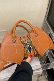 Spider Rhinestone PU Leather Bag