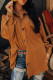 Orange Textured Knit Oversize Flap Pocket Shacket